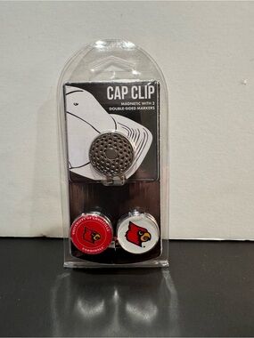 Team Golf University of Louisville Cardinals Magnetic Cap Clip Set NWT